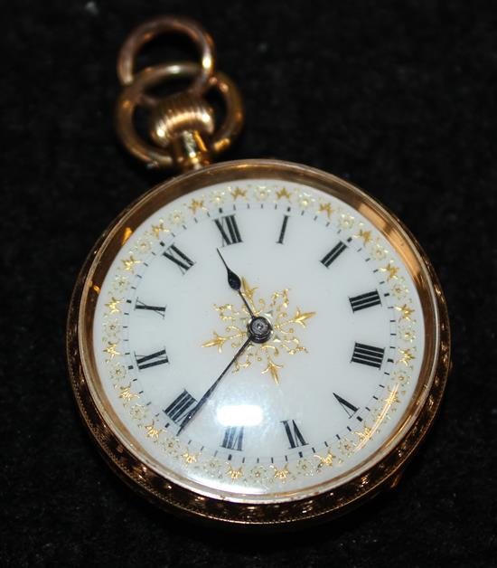 14ct gold fob watch